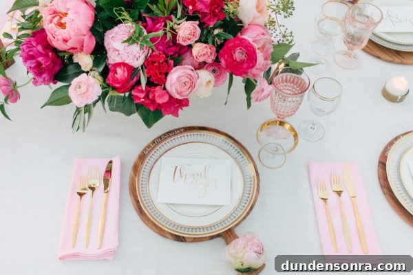 A plate with utensils and flowers 