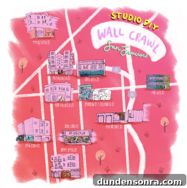 A graphic map of San Francisco 