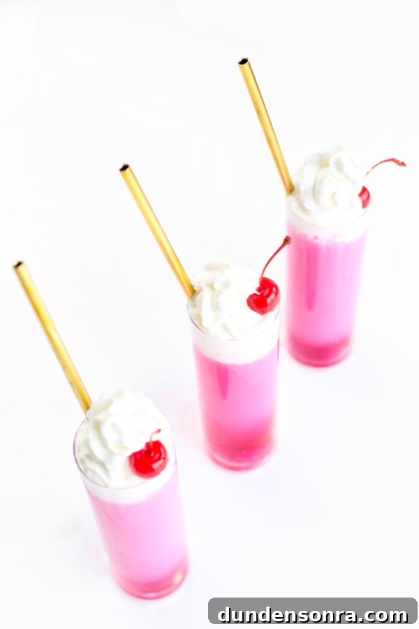 Italian Cream Soda with straws