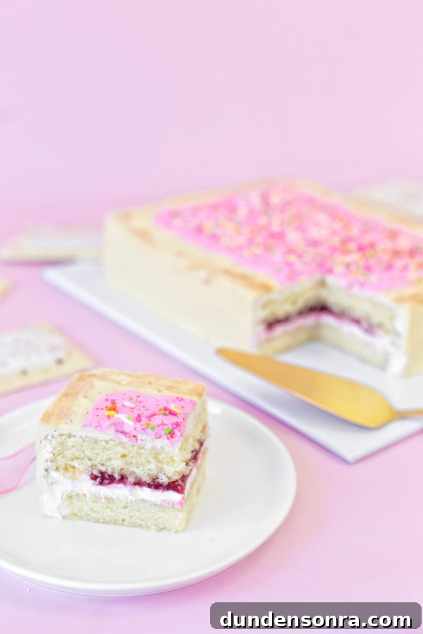 How to Make a Giant Pop-Tart Cake: Step-by-Step Guide 7 A giant pop tart cake and slices