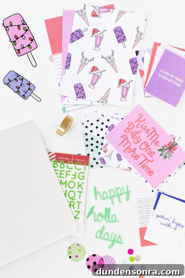 December Daily Mini Kit Reveal: Fun New Holiday Scrapbooking Kit 2 A bunch of cards on a table