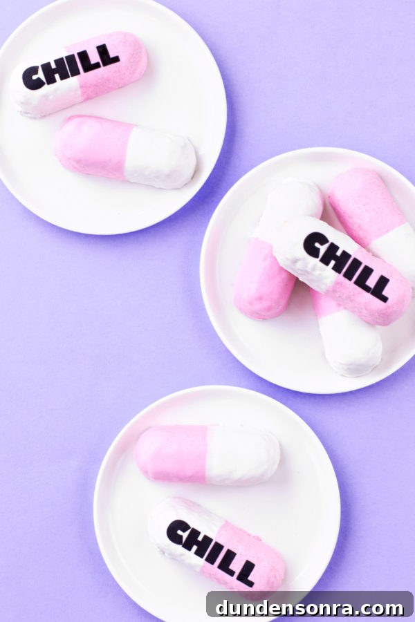 Pink and white twinkies on a plate
