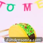 A cake that looks like a taco