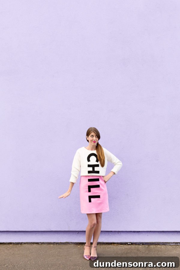 DIY Chill Pill Costume Ideas for Halloween and Parties 4 A woman in a