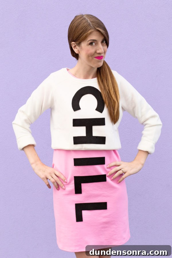 DIY Chill Pill Costume Ideas for Halloween and Parties 6 A woman in a