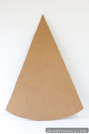 A brown paper in a triangle shape