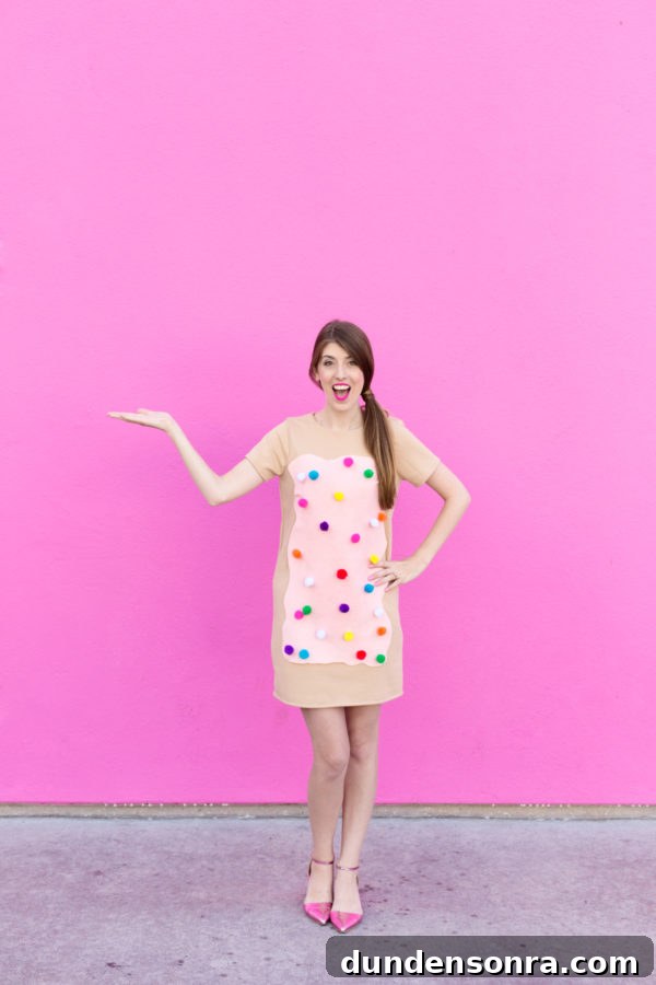 A woman dressed up as a pop tart