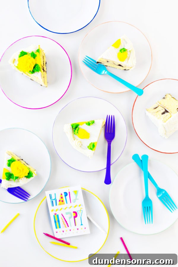 DIY Dessert Plates with Color-Edged Trim: Step-by-Step Guide 2 DIY Color Edged Plates