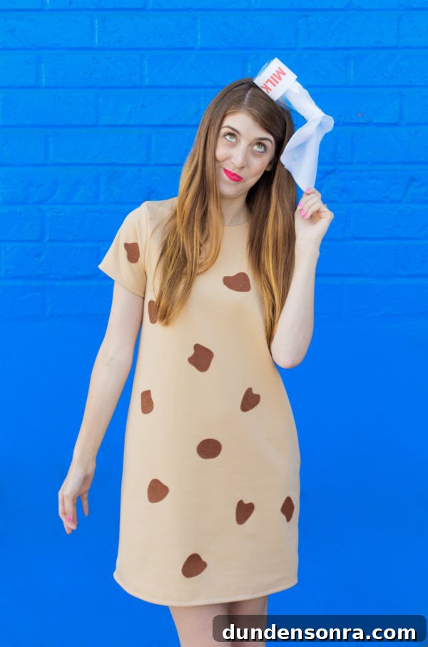 Cookies and Milk Couples Costume Ideas for DIY Halloween 11 A woman dressed as a cookie