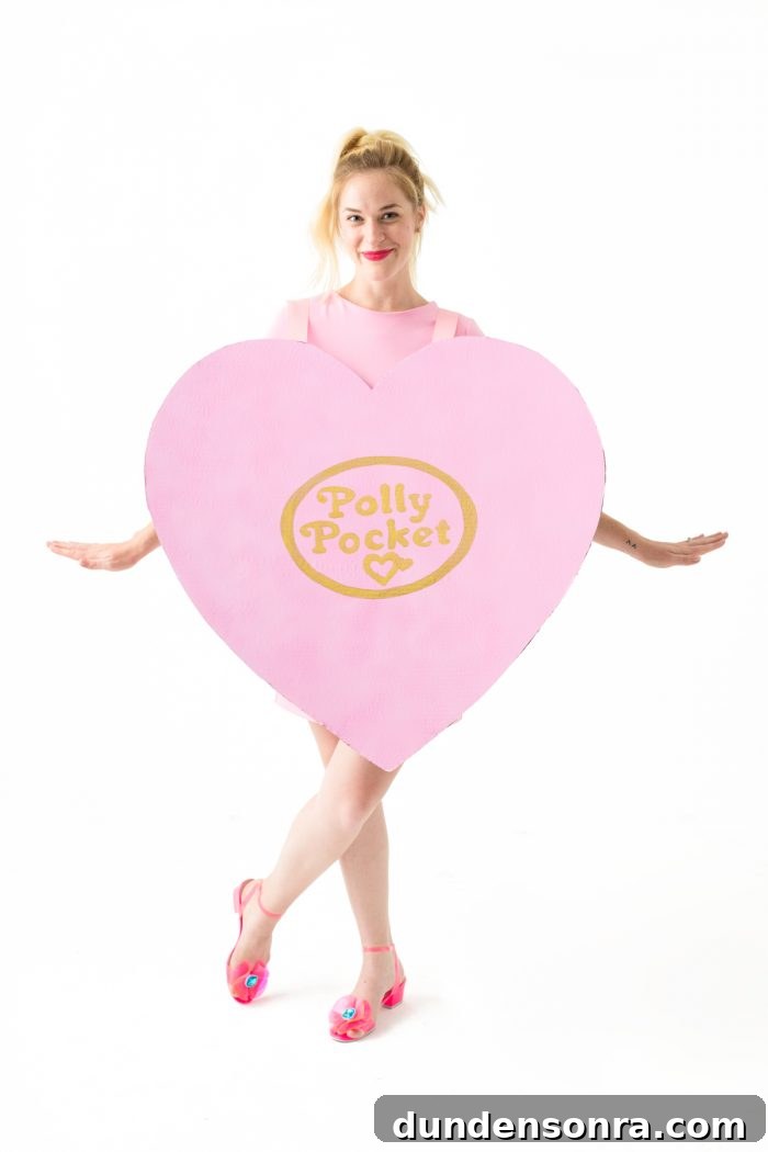 A person in a heart costume 