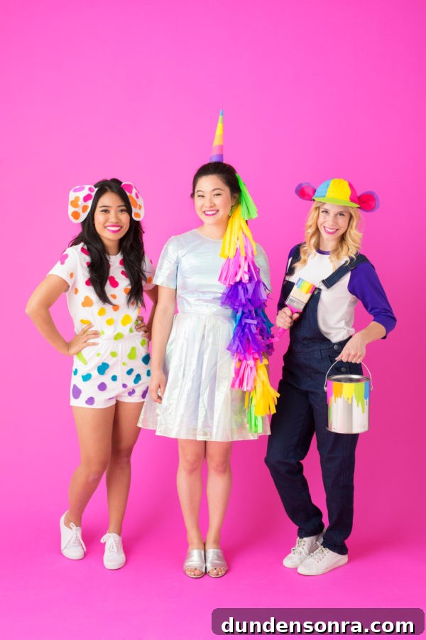 Three people dressed in costumes