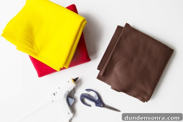 DIY Hot Dog Costume Supplies needed for diy hot dog costume.