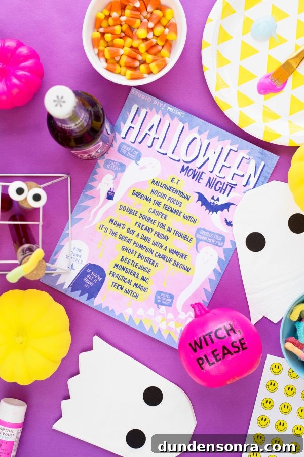 Free Printable Halloween Movie Playlist