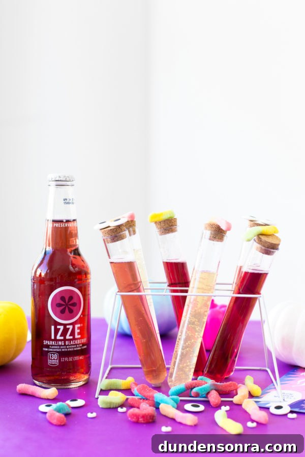 An izze drink and tubes 