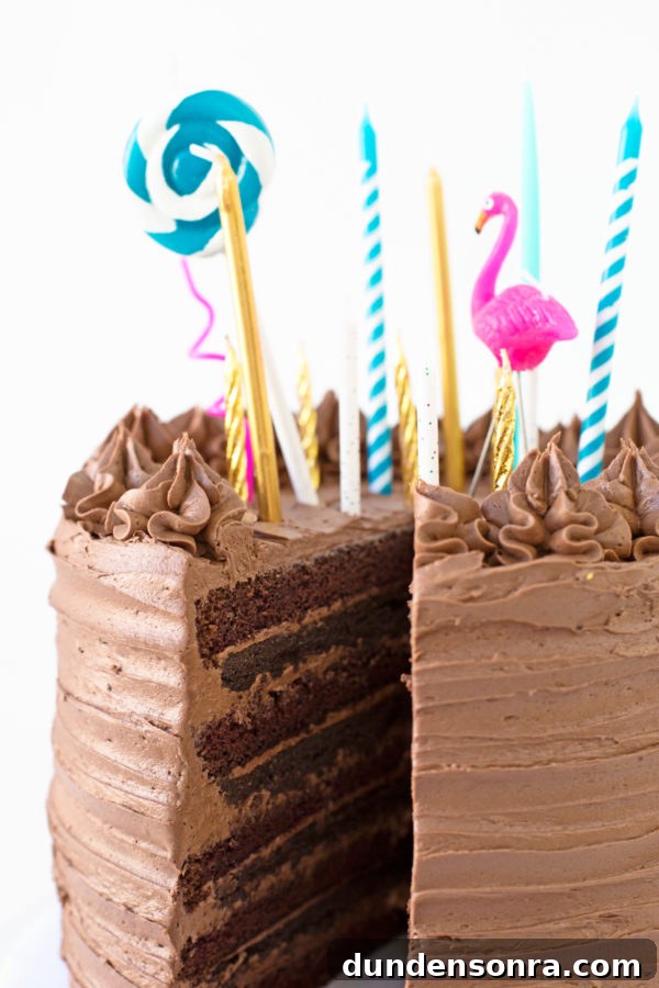 A chocolate birthday cake 