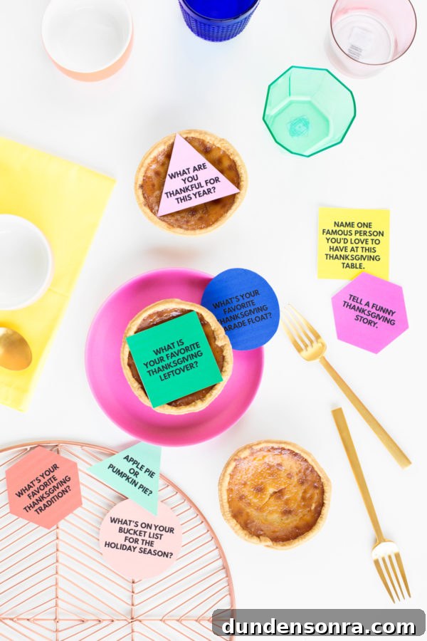 Utensils and plates with cards