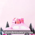 A pink gingerbread card