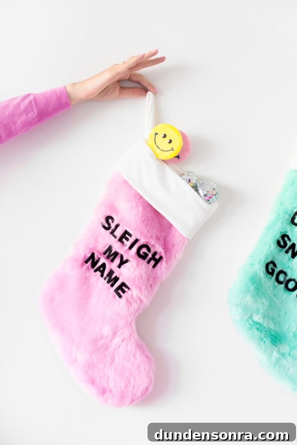A pink stocking 