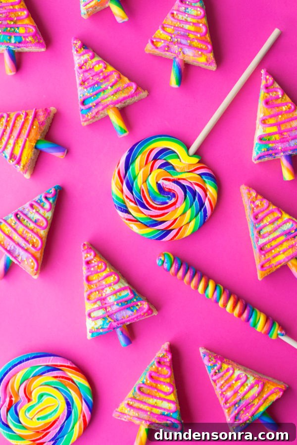 Colorful cookies and lollipops 