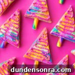 Colorful Christmas tree cookies