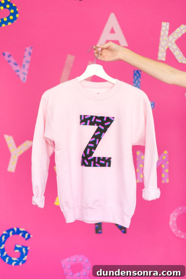 Custom Monogram Sweatshirts: DIY Graphic Initial Design Guide 11 A crewneck with a Z on it