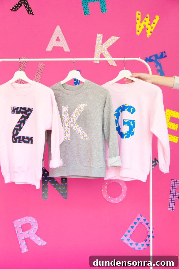 Custom Monogram Sweatshirts: DIY Graphic Initial Design Guide 5 Crewnecks with letters on it