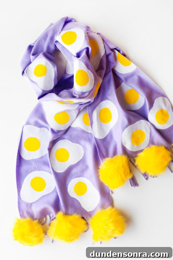 A purple egg scarf 