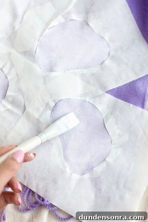 White and purple fabric