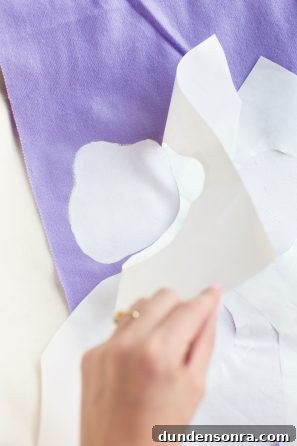 Purple and white fabric