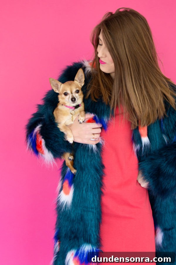 3 Colorful New Year’s Eve Outfit Ideas to Stand Out 7 A woman wearing a red dress and holding a dog