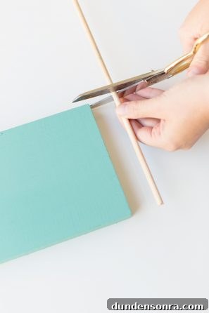 Creative Pegboard DIY Ideas for Stylish Home Organization 15 A turquoise board and wooden stick