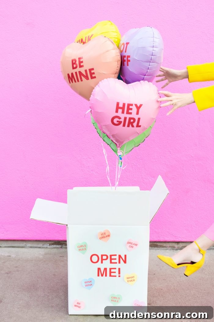 Valentine’s Balloon Surprise Box DIY: Romantic Gift Tutorial 2 A box with balloons