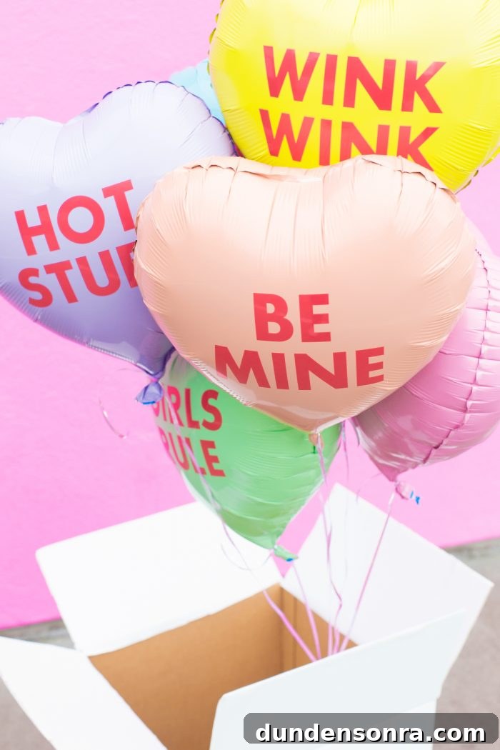 Valentine’s Balloon Surprise Box DIY: Romantic Gift Tutorial 7 Heart-shaped balloons