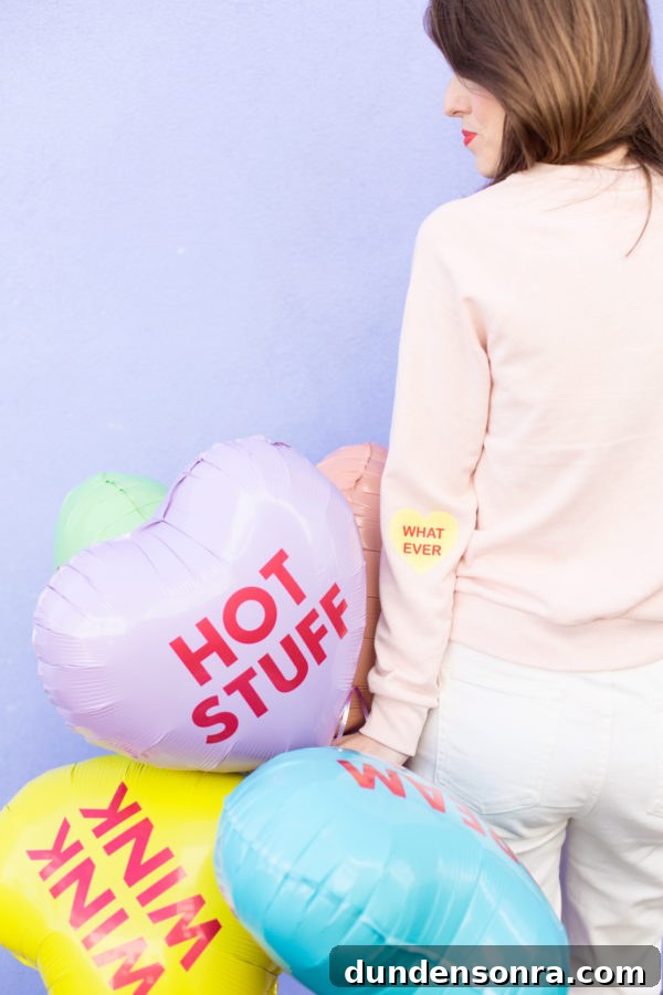 Conversation heart balloons