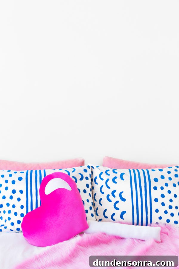 Pillows on a bed