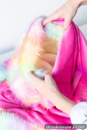 Pink and rainbow fabric