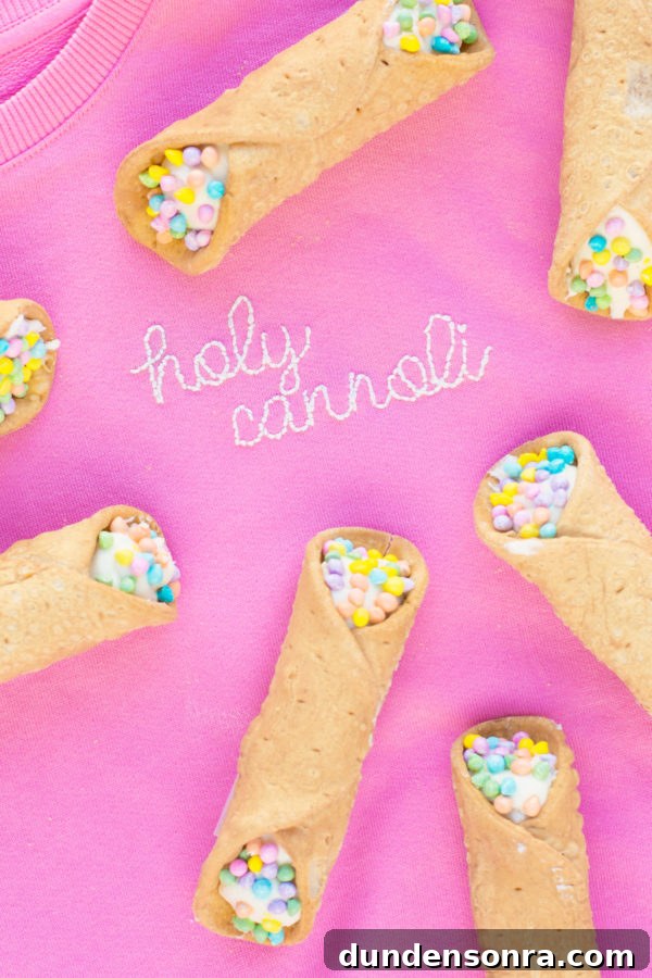 DIY Embroidered Sweatshirt: Simple Embroidery Hack for Perfect Stitches 16 Pink fabric and cannolis