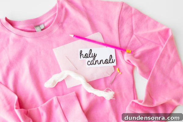 DIY Embroidered Sweatshirt: Simple Embroidery Hack for Perfect Stitches 5 A pink crewneck and embroidery