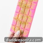 Pink chocolate with glitter
