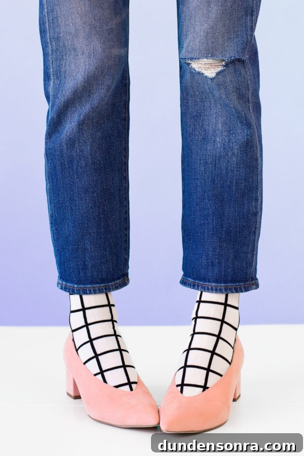 Jeans and purple background