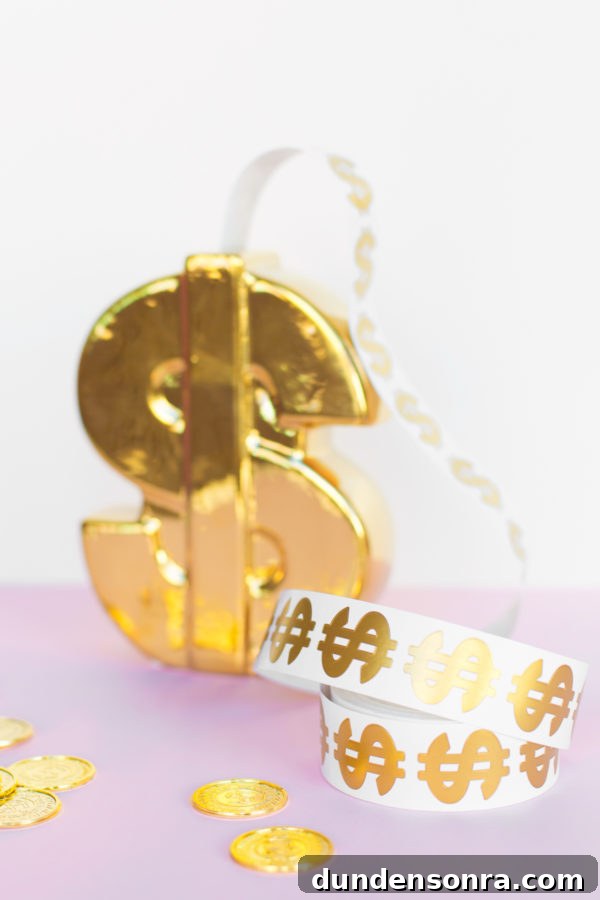 A Week of My Spending: Where Every Dollar Went 4 Gold dollar sign stickers