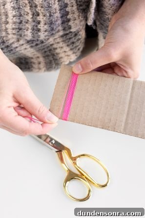 DIY Tassel Jeans: How to Add Trendy Tassel Trim to Your Denim 6 Cardboard and scissors