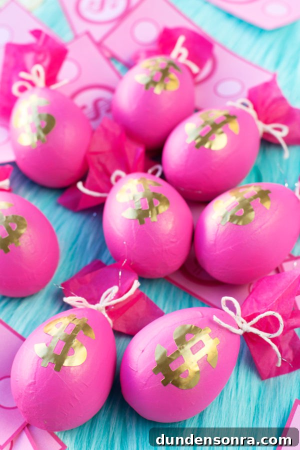 DIY Money Bag Easter Eggs: Creative Ways to Gift Cash This Easter 11 Pink eggs