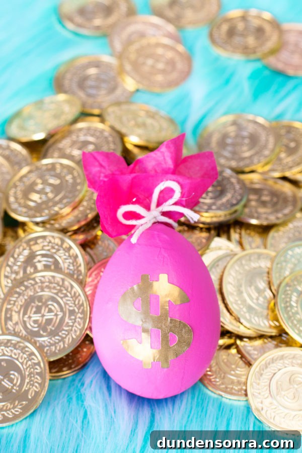 DIY Money Bag Easter Eggs: Creative Ways to Gift Cash This Easter 12 Pink money bag easter egg