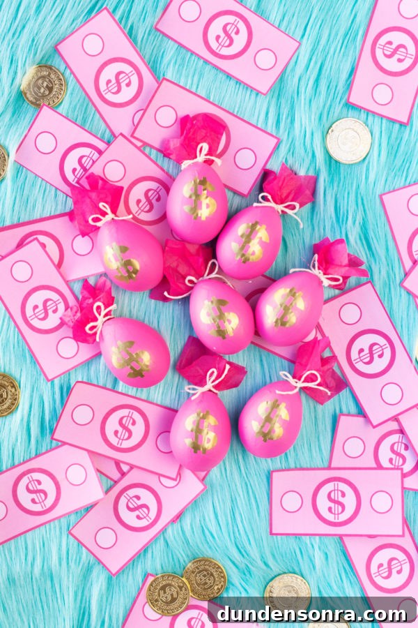 DIY Money Bag Easter Eggs: Creative Ways to Gift Cash This Easter 13 Pink eggs