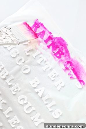 Pink and white letters