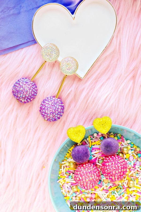 Colorful chunky earrings