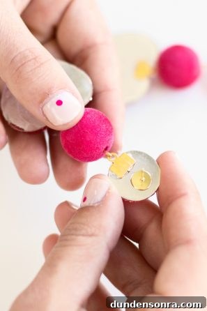 A pink felt ball