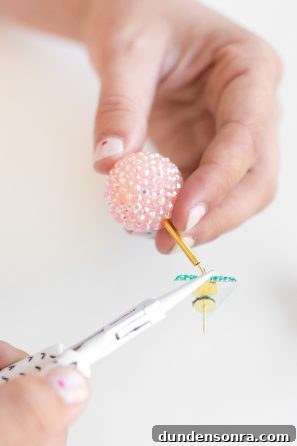 A pink jewel ball