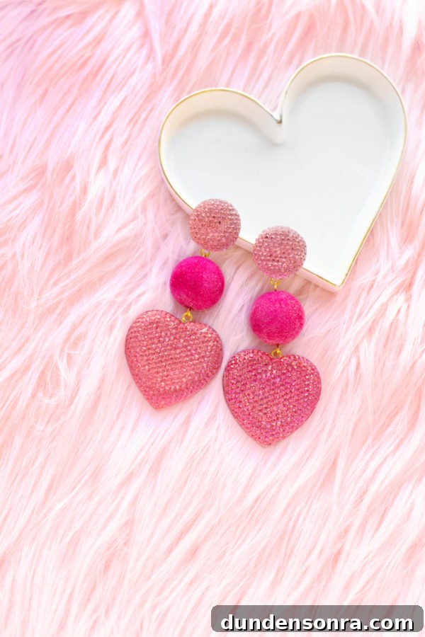 Big pink earrings
